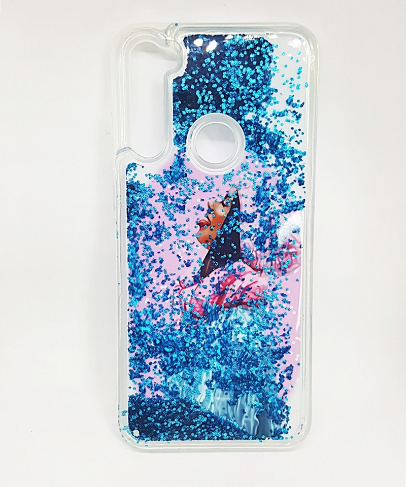 Накладка Fluid Painted для Xiaomi NOTE 8T "Дівчина і сніг" (переливається)-0
