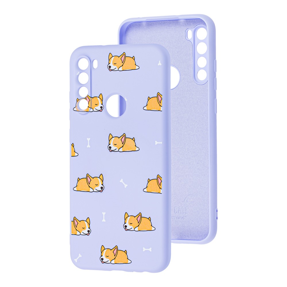 WAVE Fancy для Xiaomi Redmi Note 8T (sleeping corgi/light purple)-0