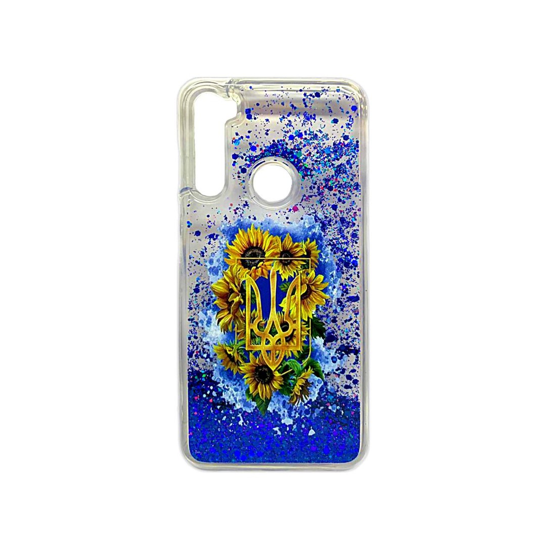 Накладка Fluid Painted для Xiaomi Redmi Note 8T Символ UA (блисківки плавають)-0