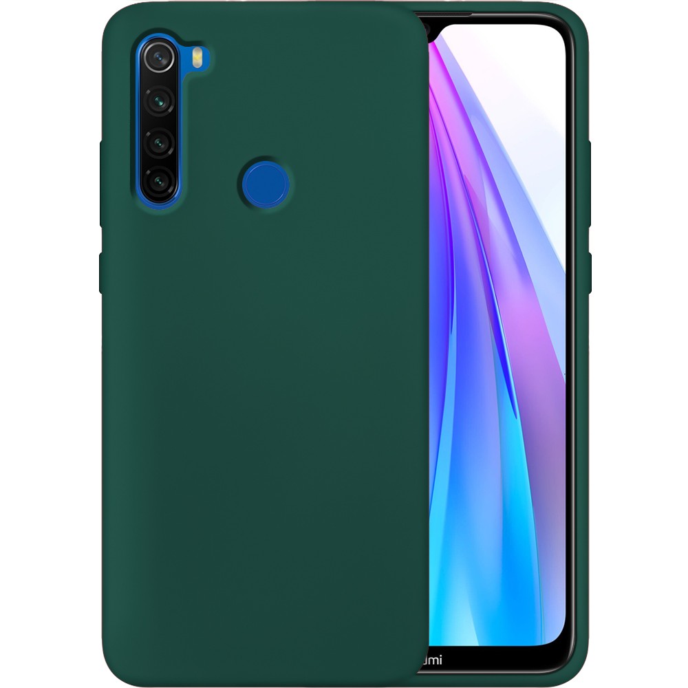 Накладка Soft Silicone Case для Xiaomi Redmi Note 8T темно-зелена-0