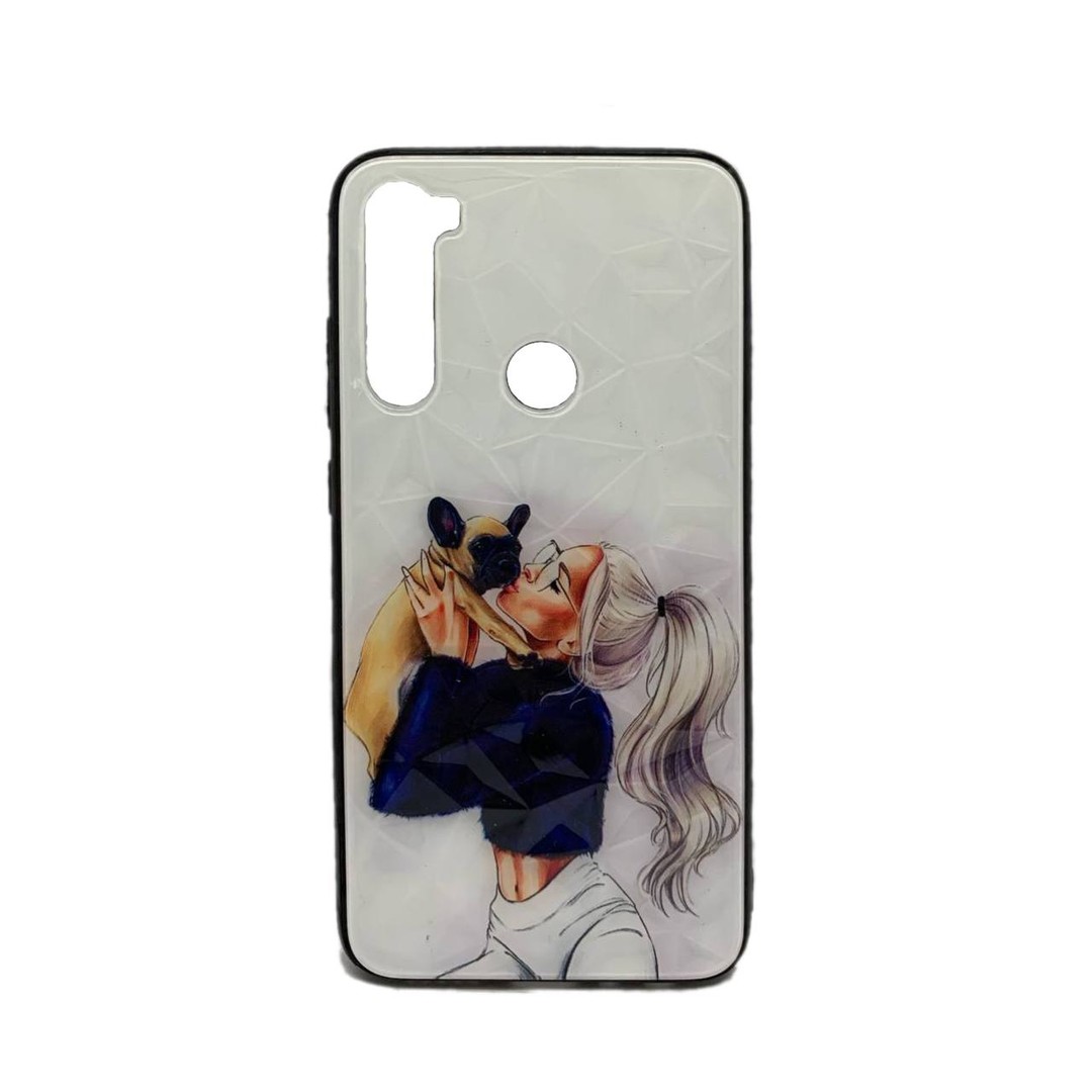 Накладка Ladies для Xiaomi Note 8/ Note 8 2021 Дівчина з бульдогом-0