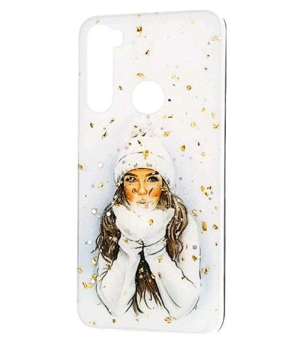Накладка Mix Art для Xiaomi Redmi Note 8T Дівчина в шапці і рукавичках-0