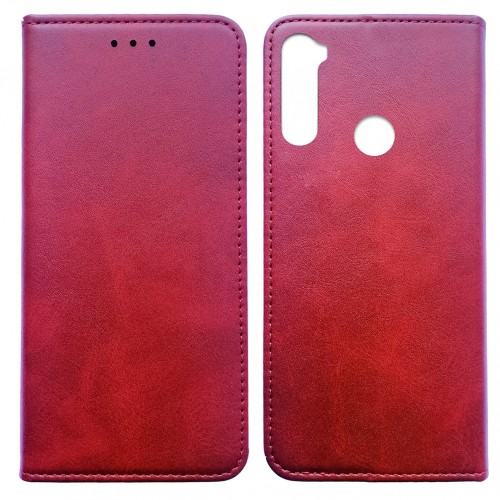 Книжка Black TPU Magnet для Xiaomi Redmi Note 8T червона-0