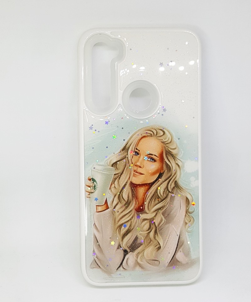 Накладка Mix Art Armor для Xiaomi Redmi Note 8T Дівчина з кавою-0