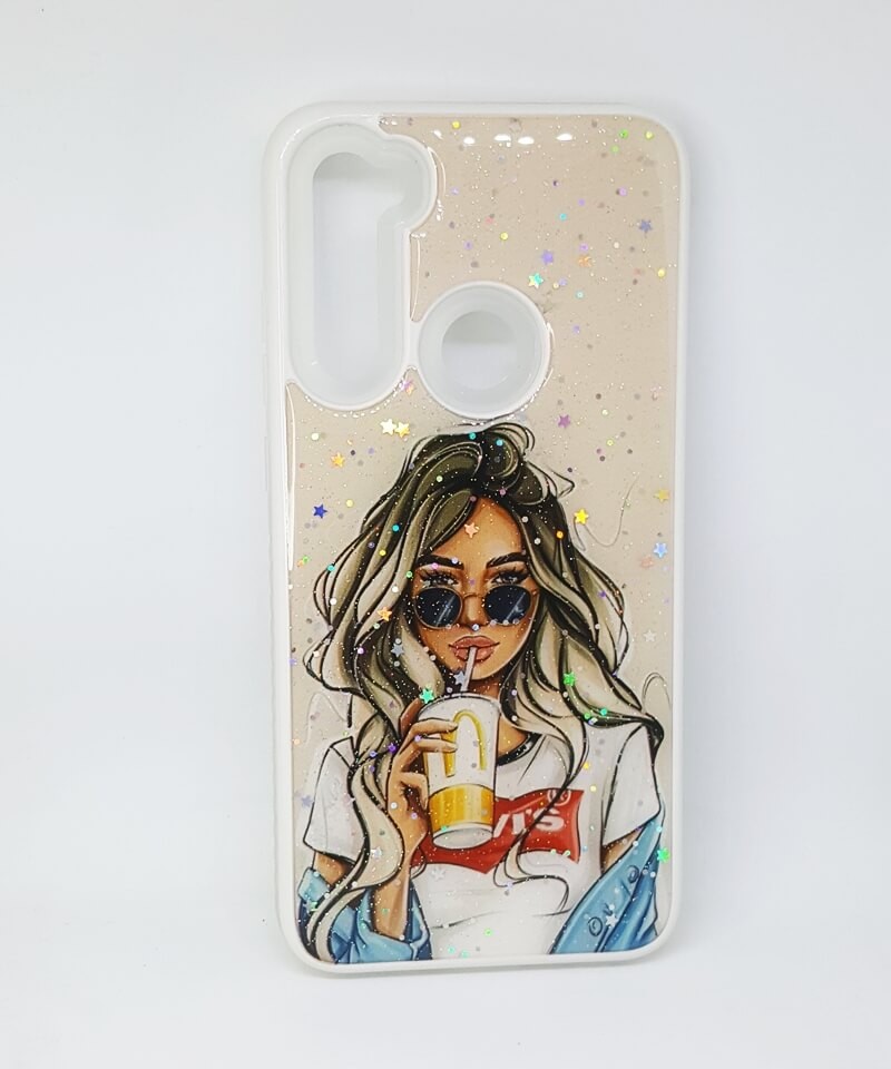 Накладка Mix Art Armor для Xiaomi Redmi Note 8T Дівчина з напоєм-0