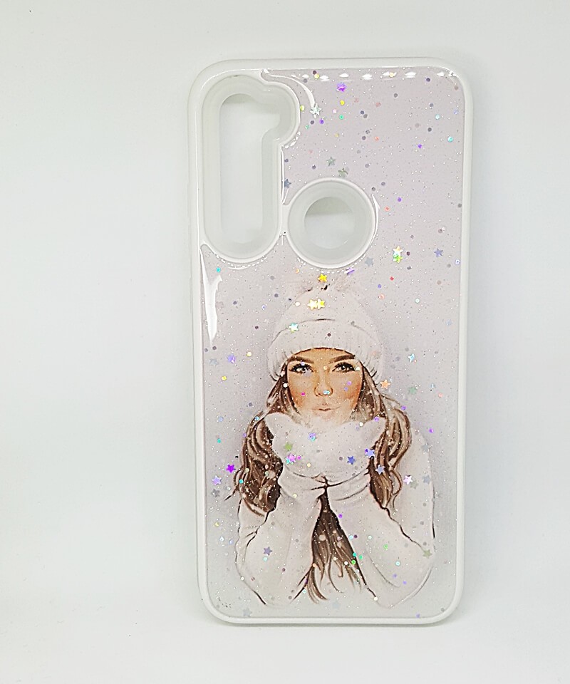 Накладка Mix Art Armor для Xiaomi Redmi Note 8T Дівчина в білій шапці і рукавичках-0