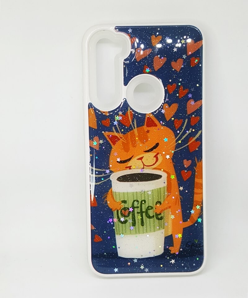 Накладка Mix Art Armor для Xiaomi Redmi Note 8T Котик з кавою-0