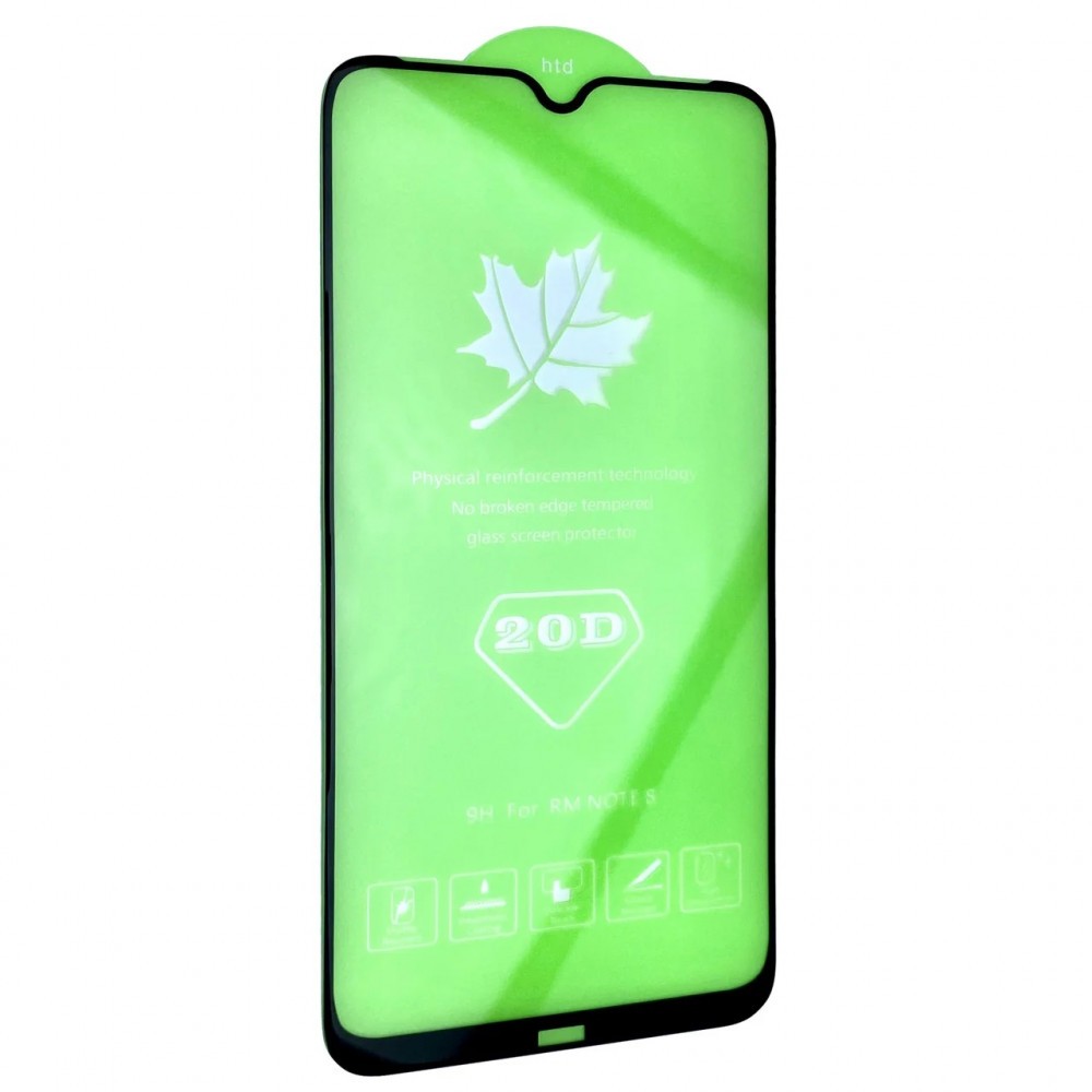 Захисне скло DK Full Glue 20D для Xiaomi Redmi Note 8 з чорною рамкою-0