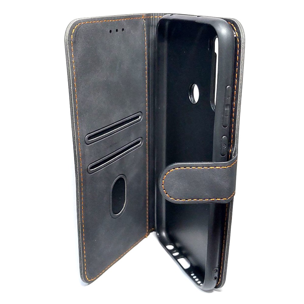 Книжка Cover Stylish Slot Matte для Xiaomi Redmi Note 8T (Чорна)-2