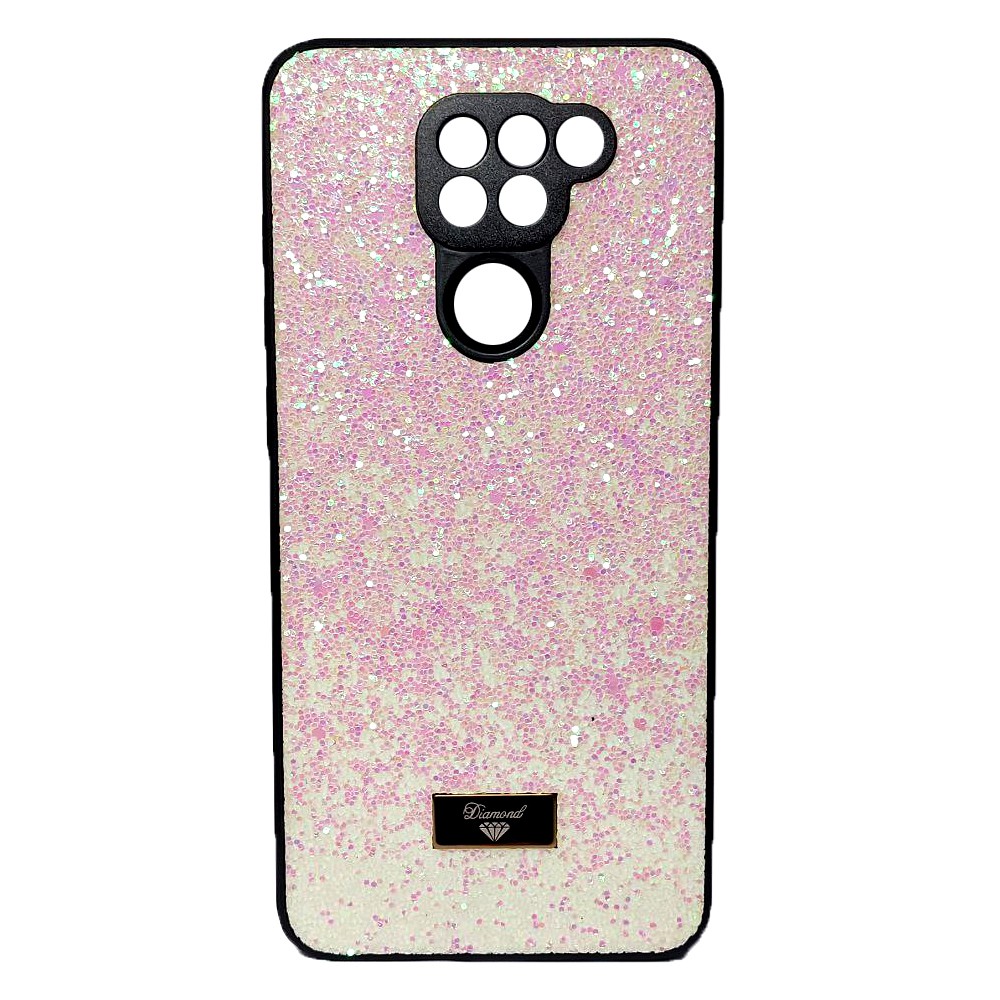 Накладка Bling Grainy Diamond Separate Camera для Xiaomi Redmi Note 9 (Рожева)-0