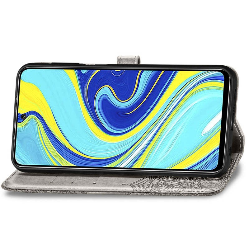 Книжка Art Case для Xiaomi Redmi Note 9 Сіра-2