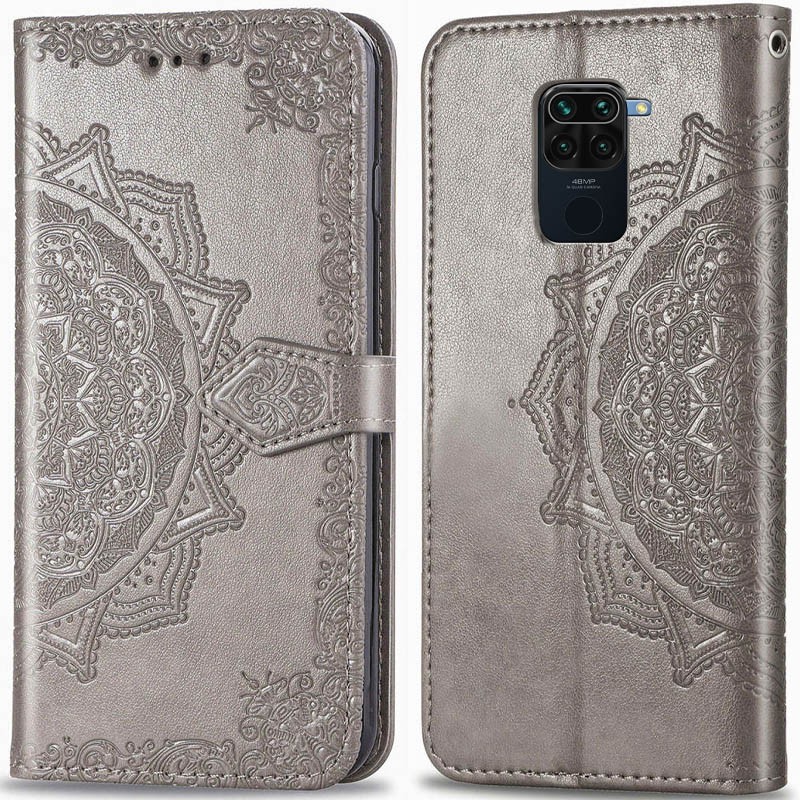 Книжка Art Case для Xiaomi Redmi Note 9 Сіра-0