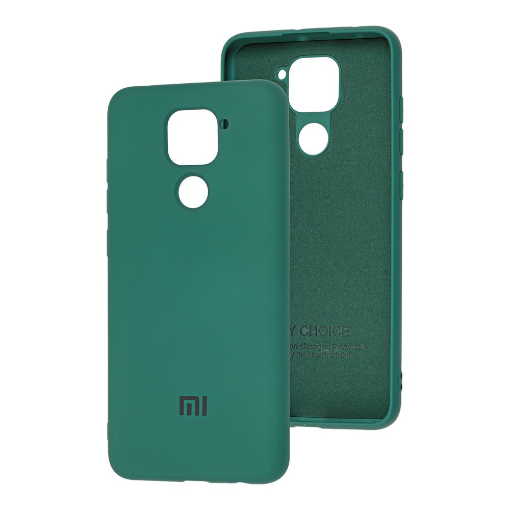 HQ Silicone Case для Xiaomi Redmi 10X/Redmi Note 9 темно-зелений-0