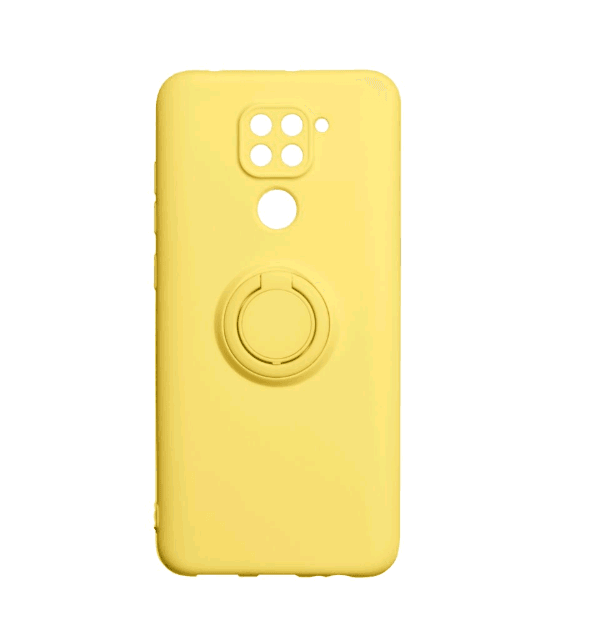 Накладка ColorRing з кільцем для Xiaomi Redmi Note 9 жовта-0
