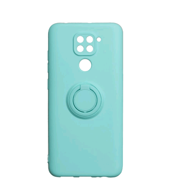 Накладка ColorRing з кільцем для Xiaomi Redmi Note 9 бірюзова-0