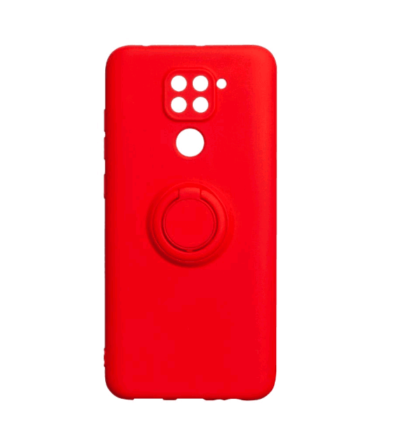 Накладка ColorRing з кільцем для Xiaomi Redmi Note 9 червона-0
