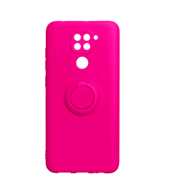 Накладка ColorRing з кільцем для Xiaomi Redmi Note 9 рожева-0