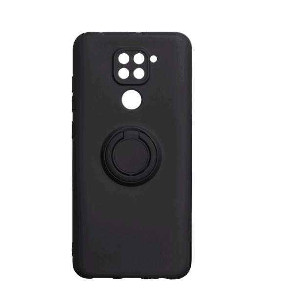 Накладка ColorRing з кільцем для Xiaomi Redmi Note 9 чорна-0