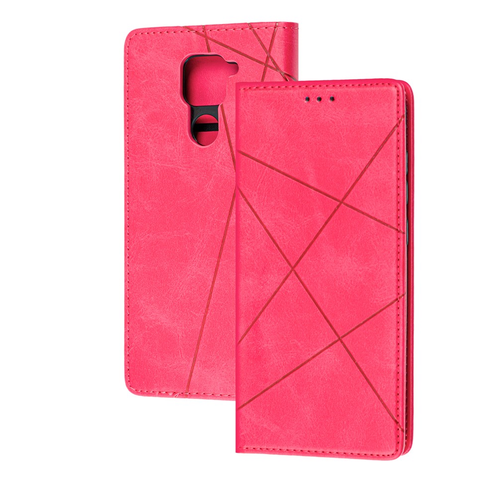 Книжка Business для Xiaomi Redmi Note 9 малинова-0