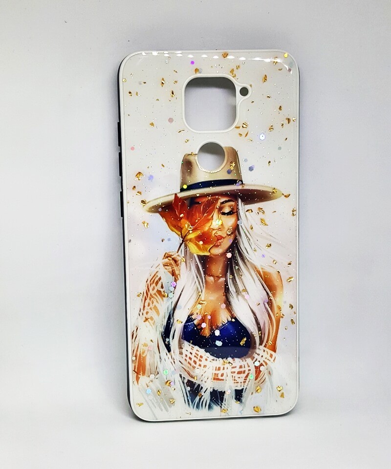 Накладка Mix Art для Xiaomi Redmi Note 9 Дівчина з листочком-0