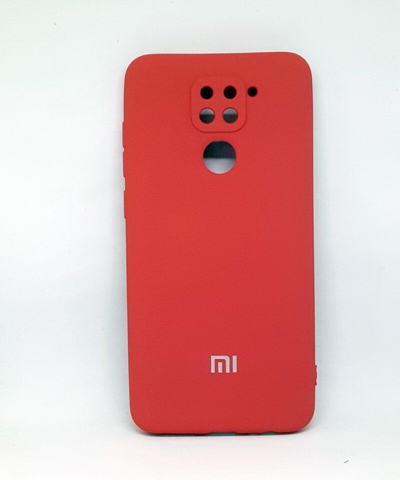 Накладка Silicone Case Full Camera для Redmi Note 9 бордова-0