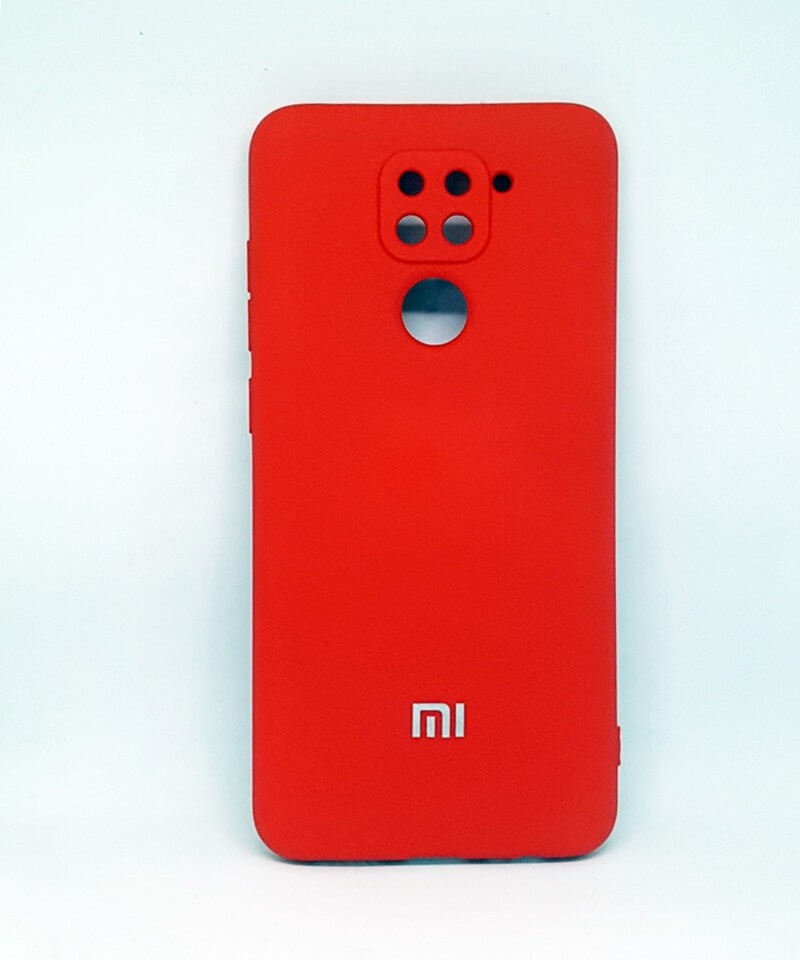 Накладка Silicone Case Full Camera для Redmi Note 9 червона-0