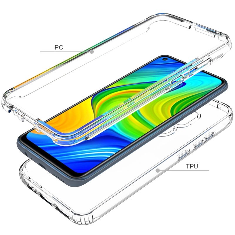 Накладка Full Body для Xiaomi Redmi Note 9/10X прозора (силікон+пластик)-4