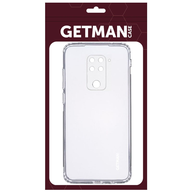 Накладка GETMAN Clear 1,0 mm для Xiaomi Redmi Note 9 прозорий силікон-1
