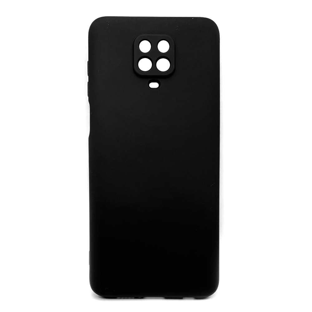 Silicone Cover Full Camera without Logo (A) для Xiaomi Note 9s / Note 9 Pro (Black)-0