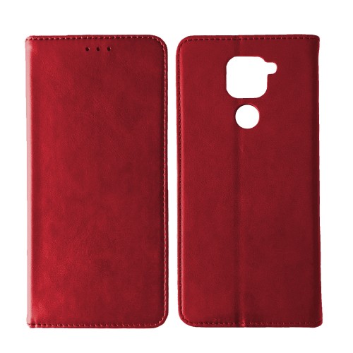 Книжка Black TPU Magnet для Xiaomi Redmi Note 9 Червона-0