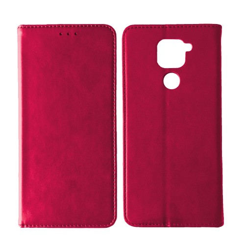 Книжка Black TPU Magnet для Xiaomi Redmi Note 9 Рожева-0