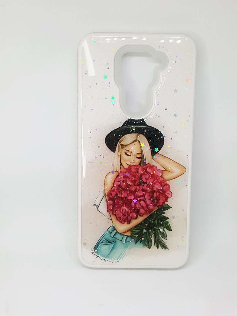 Накладка Mix Art Armor для Xiaomi Redmi Note 9 Дівчина в капелюсі з букетом-0