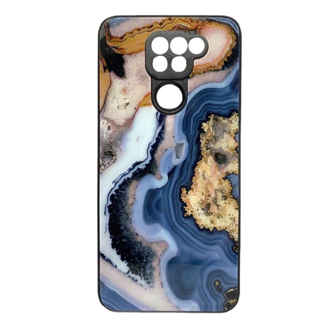 Накладка Marble Clouds для Xiaomi Note 9 (Синя,скло)-0