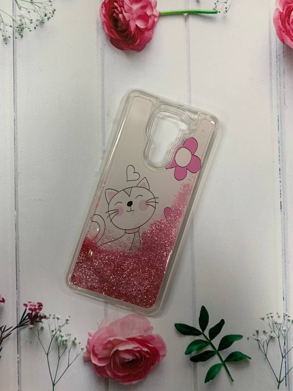Накладка Fluid Painted для Xiaomi Redmi Note 9 "Котик" (переливається)-0