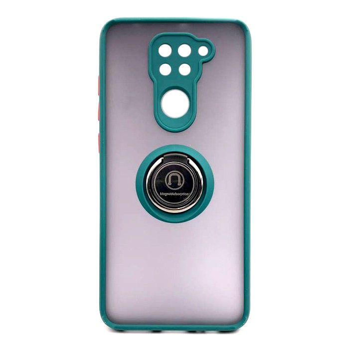 Накладка Totu Gingle Ring для Xiaomi Redmi Note 9 темно-зелена-0
