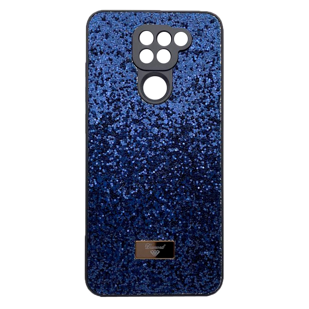 Накладка Bling Grainy Diamond Separate Camera для Xiaomi Redmi Note 9 (Синя)-0