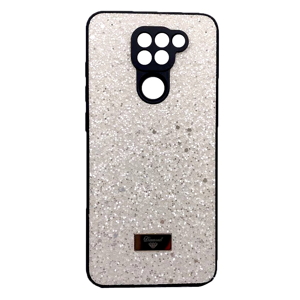 Накладка Bling Grainy Diamond Separate Camera для Xiaomi Redmi Note 9 (Кремова)-0