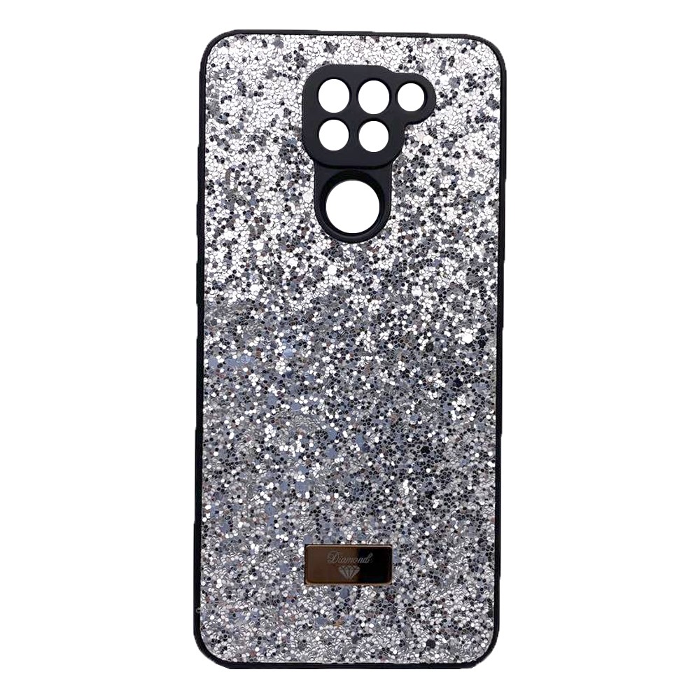 Накладка Bling Grainy Diamond Separate Camera для Xiaomi Redmi Note 9 (Срібляста)-0