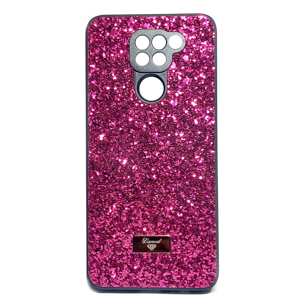 Накладка Bling Grainy Diamond Separate Camera для Xiaomi Redmi Note 9 (Малинова)-0