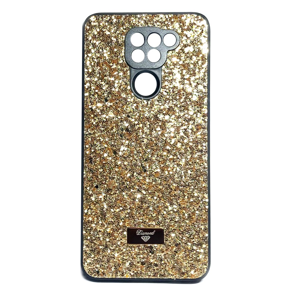 Накладка Bling Grainy Diamond Separate Camera для Xiaomi Redmi Note 9 (Золота)-0