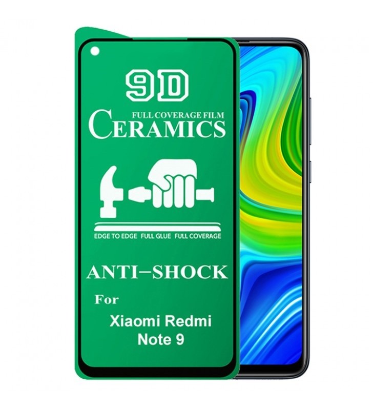 Гнучке скло Ceramic для Xiaomi Redmi Note 9 глянцеве (м`яка упаковка)-0