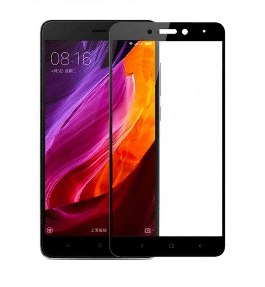 Захисне скло Silk Screen для Xiaomi Redmi Note 4x з чорною рамкою-0