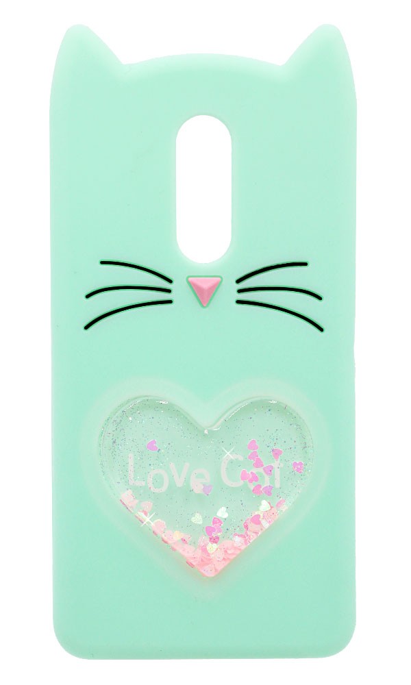 Накладка Cat 3D Heart для Xiaomi Redmi Note 4x  м`ятна-0