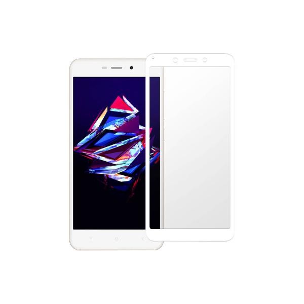 Захисне скло Full Glue для Xiaomi Redmi Note 4X з білою рамкою-0