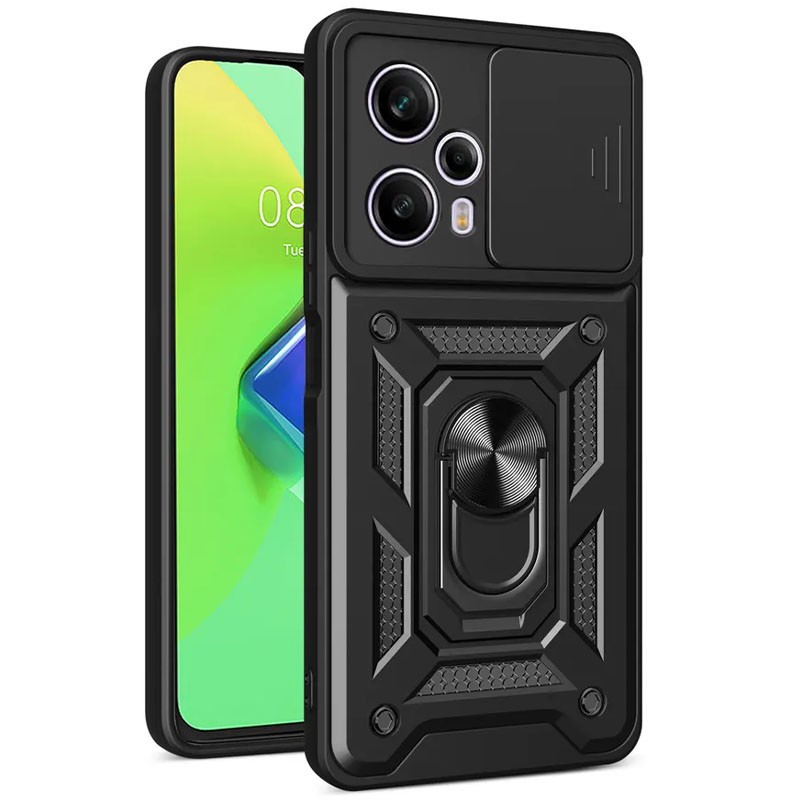 Накладка  Camshield Serge Ring for Magnet для Xiaomi Poco F5 / Note 12 Turbo Чорна-0