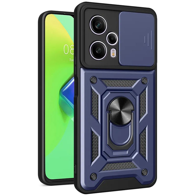 Накладка  Camshield Serge Ring for Magnet для Xiaomi Poco F5 / Note 12 Turbo Синя-0