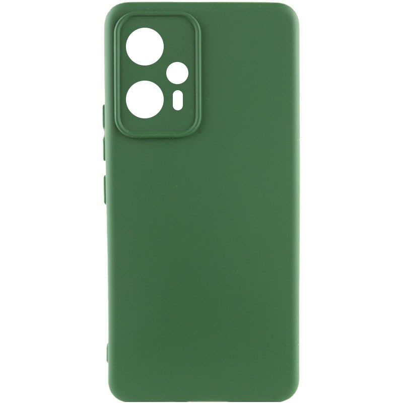 Silicone Case Full Protective No Logo для Xiaomi Note 12 Turbo/Poco F5 (Dark green)-0