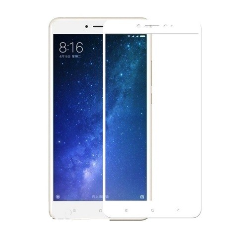 Захисне скло Full Glue для Xiaomi Mi MAX 1/2 з білою рамкою-0