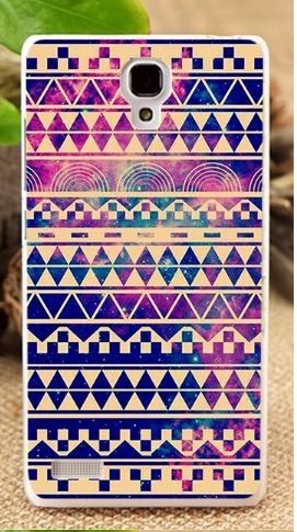 Накладка для Xiaomi Redmi Note 2 "Ромбики фііолетові" (пластик)-0