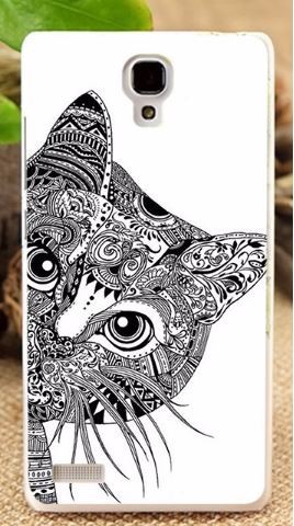 Накладка для Xiaomi Redmi Note 2 "Кіт у засідці" (пластик)-0